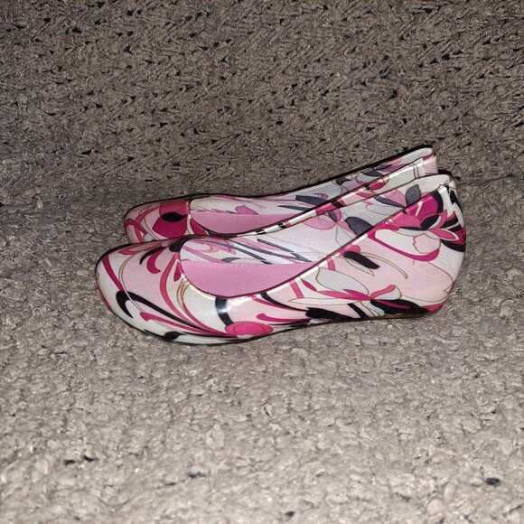PUCCI-Abstract Style-Pink/Black-Jelly Ballet Flats-Sz 39-Excellent - Picture 3 of 8